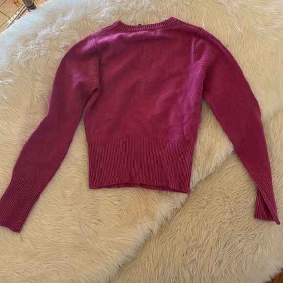 Hot pink button up sweater - Picture 5 of 5